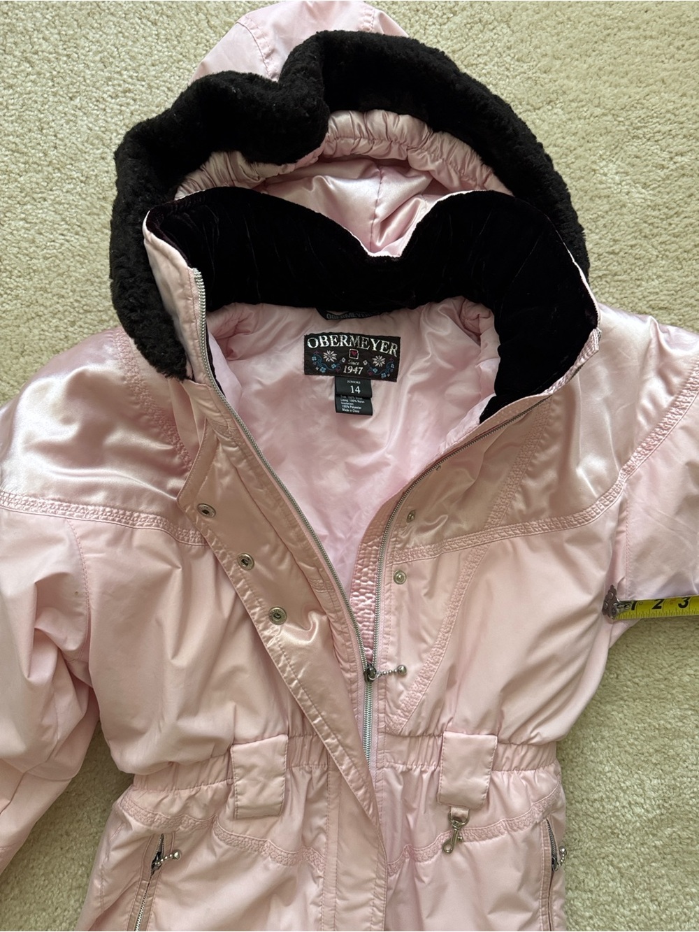 Obermeyer Jr’s 14 Kids Pink Insulated Ski/Snow Suit